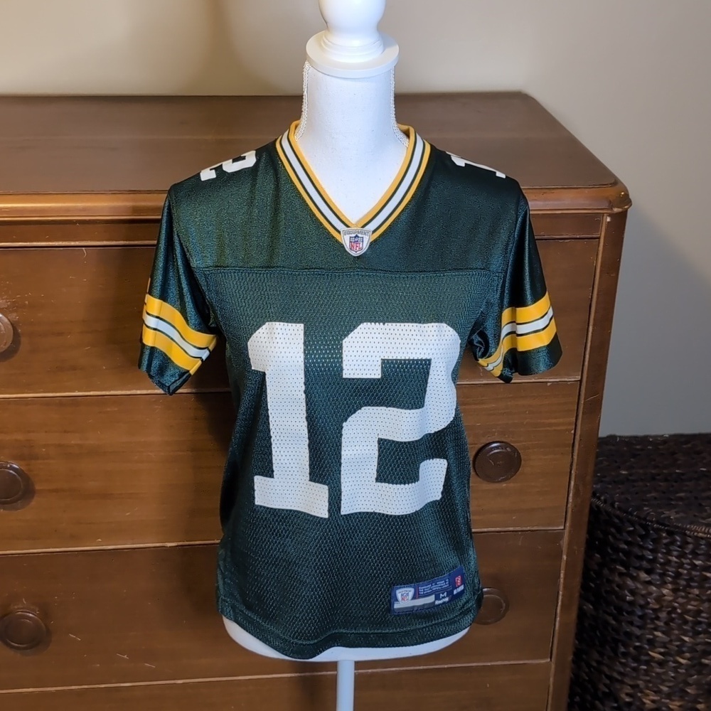 AARON RODGERS #12 Green Bay Packers NFL PLAYERS Reebok Youth M (Wmns XS)
